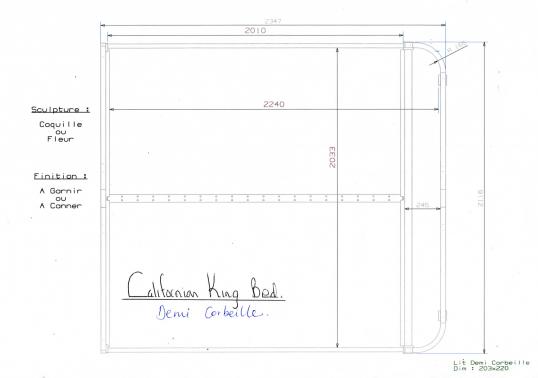 French Bed Frame - Demi-Corbeille